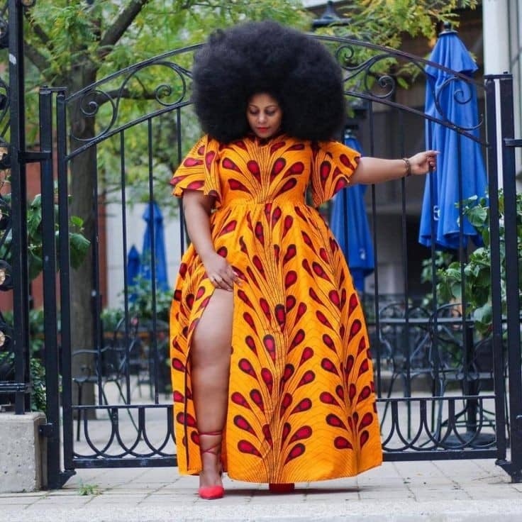 New Fashion Long Dress for Women African Print V-Neck Short Sleeve